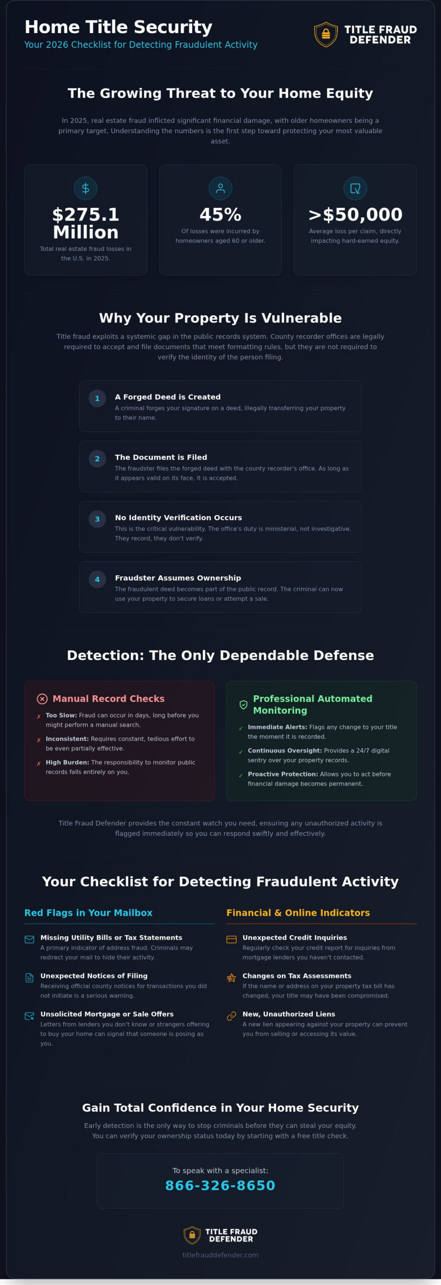Title Fraud Detection: The Homeowner’s 2026 Security Checklist