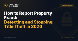 How to Report Property Fraud: Detecting and Stopping Title Theft in 2026