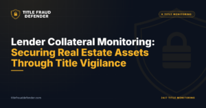 Lender Collateral Monitoring: Securing Real Estate Assets Through Title Vigilance