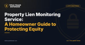Property Lien Monitoring Service: A Homeowner Guide to Protecting Equity