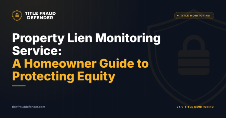 Property Lien Monitoring Service: A Homeowner Guide to Protecting Equity