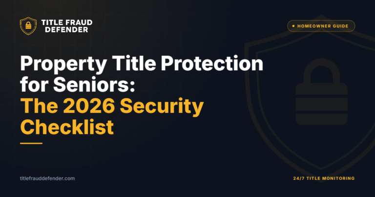 Property Title Protection for Seniors: The 2026 Security Checklist