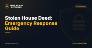 Stolen House Deed: Emergency Response Guide