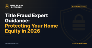 Title Fraud Expert Guidance: Protecting Your Home Equity in 2026