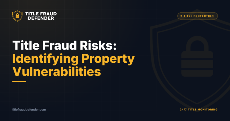 Title Fraud Risks: Identifying Property Vulnerabilities